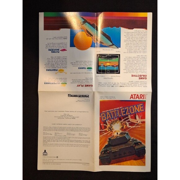 Lot of 2: Battlezone & Berzerk Atari 2600 Manuals Only - Picture 9 of 10